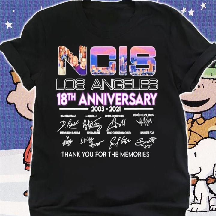 NCIS Los Angeles 18th anniversary 2003-2021 signatures shirt
