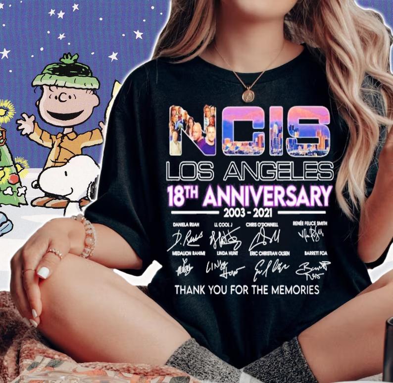 NCIS Los Angeles 18th anniversary 2003-2021 signatures shirt