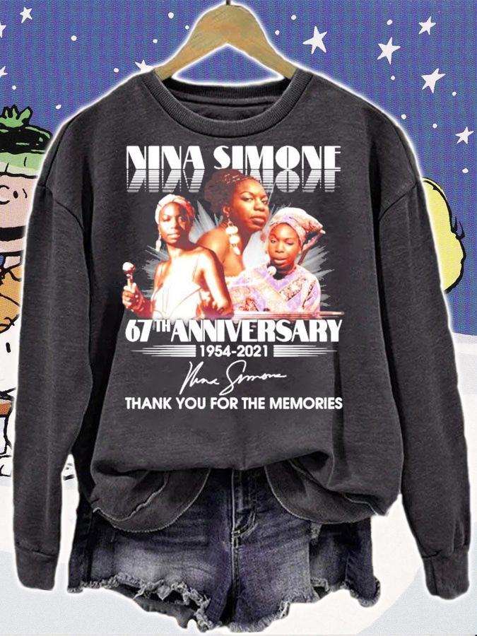 Nina Simone 67th anniversary 1954-2021 signature shirt sweatshirt