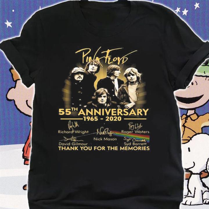 Pink Floyd 55Th Anniversary 1965 2020 Thank Memories t-shirt shirt