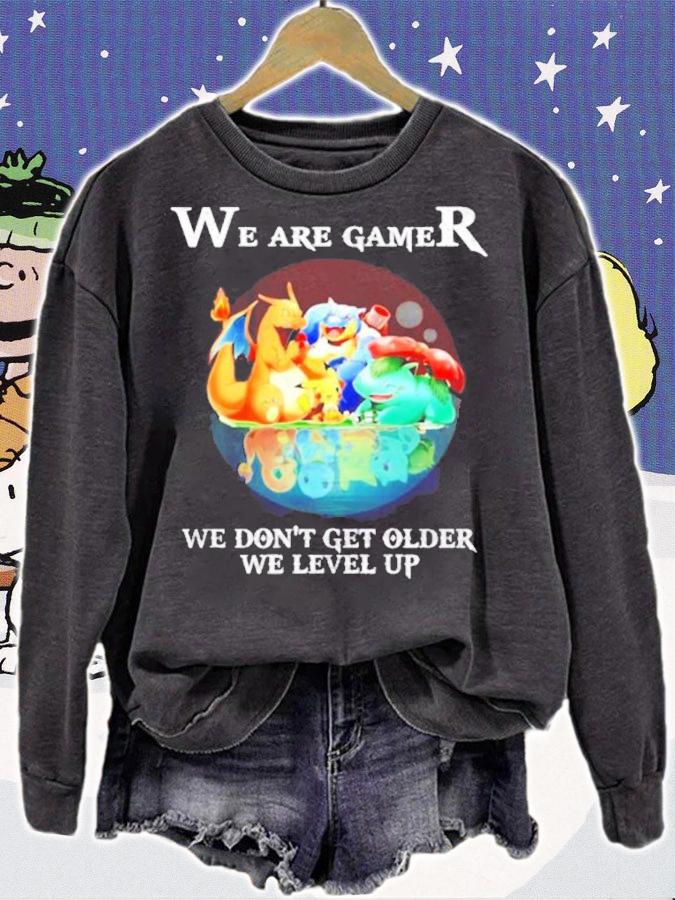 Pokemon we are gamer we don't get older we level up shirt sweatshirt