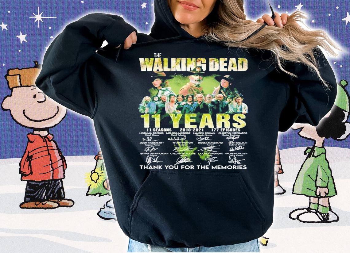 The Walking Dead 11 years 11 seasons 2010-2021 signatures t-shirt
