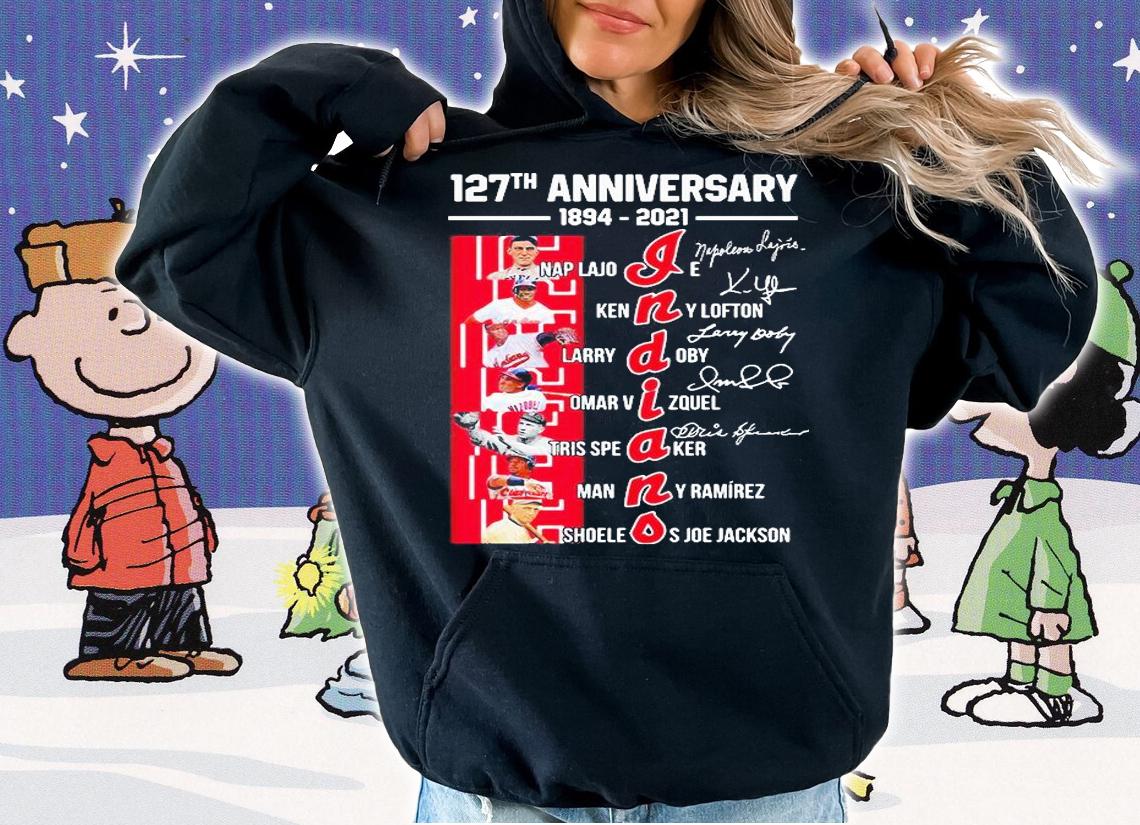 127th Anniversary 1894-2021 Indians signature T-shirt hoodie