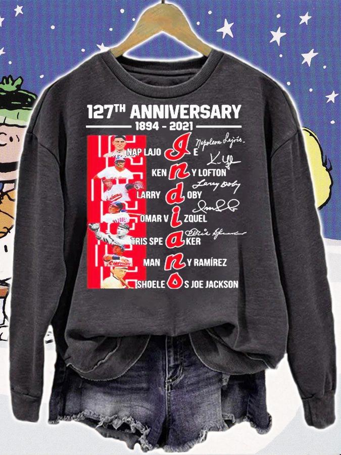 127th Anniversary 1894-2021 Indians signature T-shirt sweatshirt