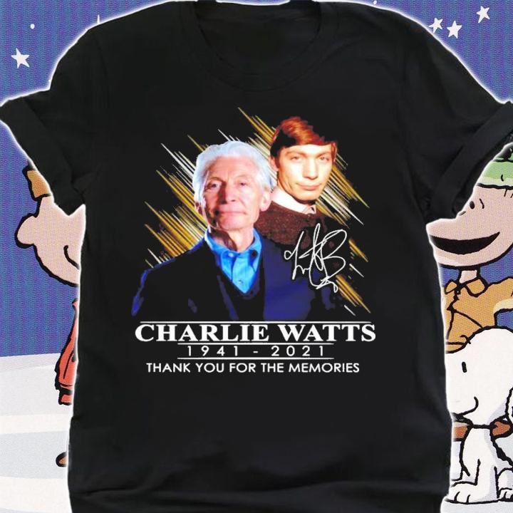 1941-2021 Charlie Watts signature thank you for the memories shirt shirt