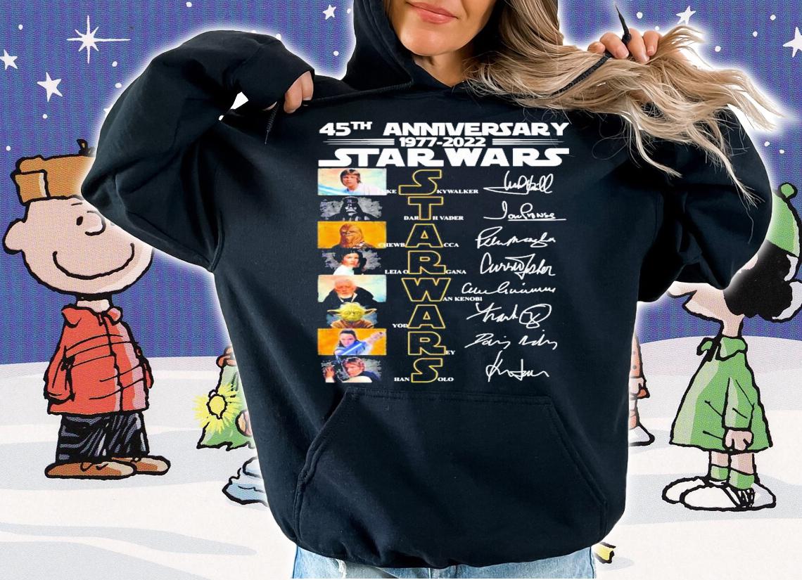 45th anniversary 1977-2022 Star Wars signatures shirt