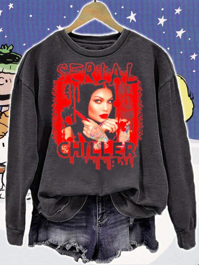 Bailey Sarian serial chiller shirt sweatshirt
