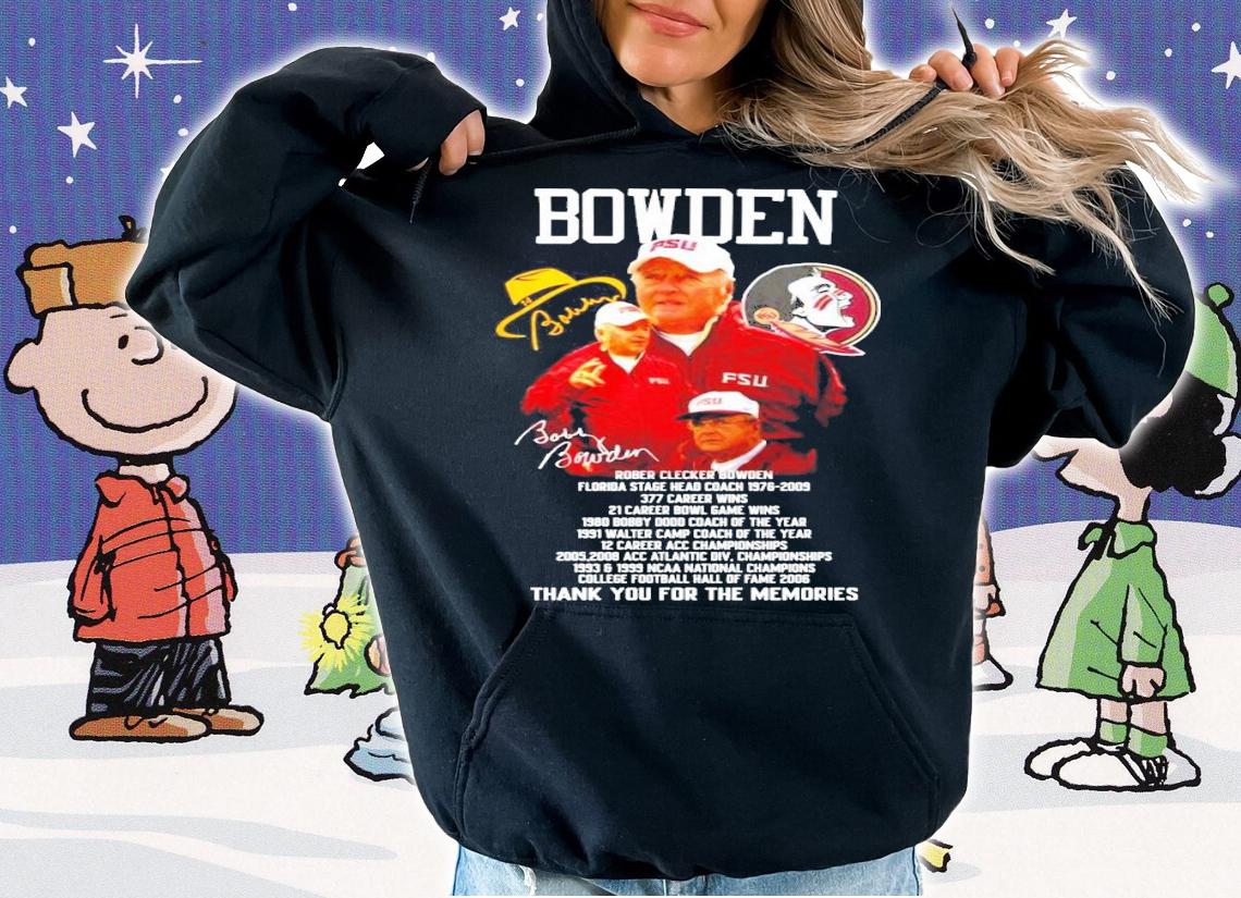 Bowden signature thank you for the memories shirt hoodie