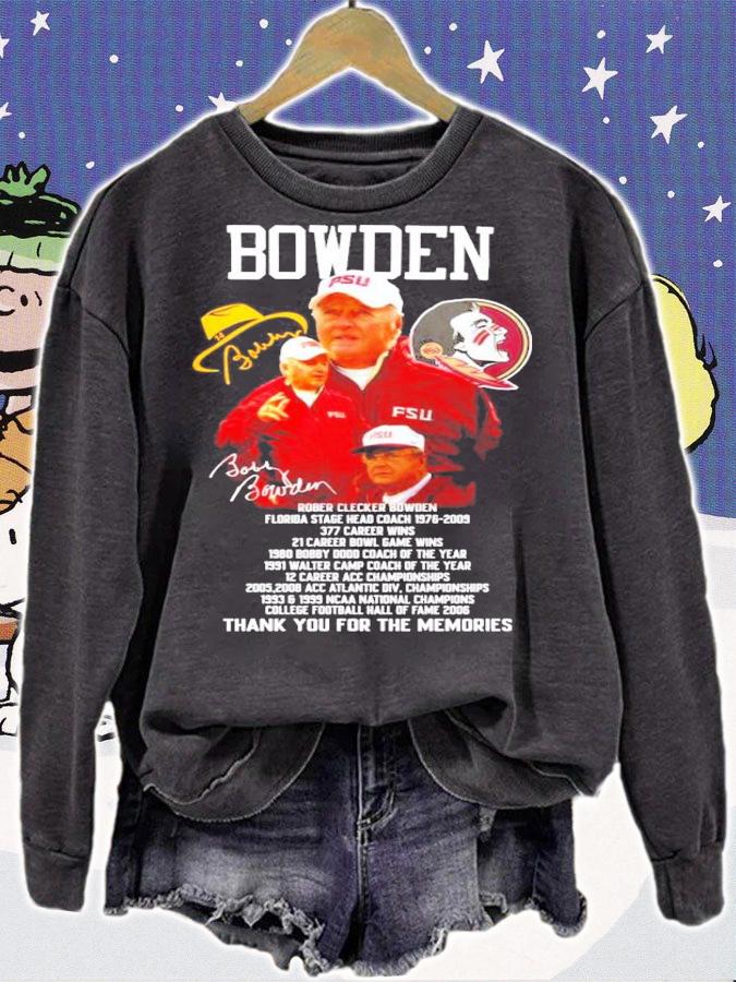 Bowden signature thank you for the memories shirt sweatshirt