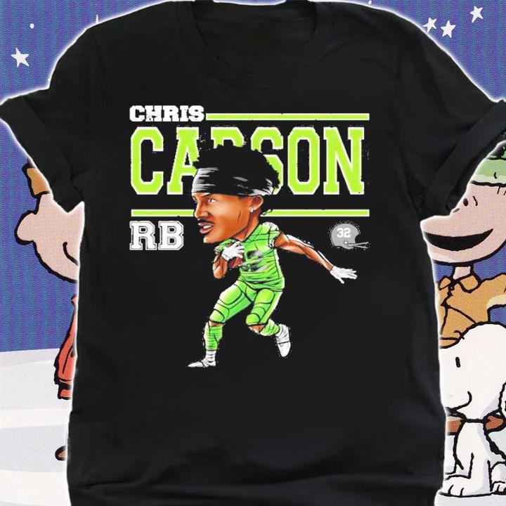 Chris Carson Cartoon Seattle Football Shirt shirt
