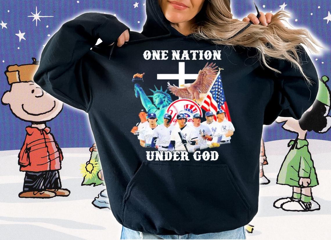 New York Yankees one nation under god t-shirt hoodie