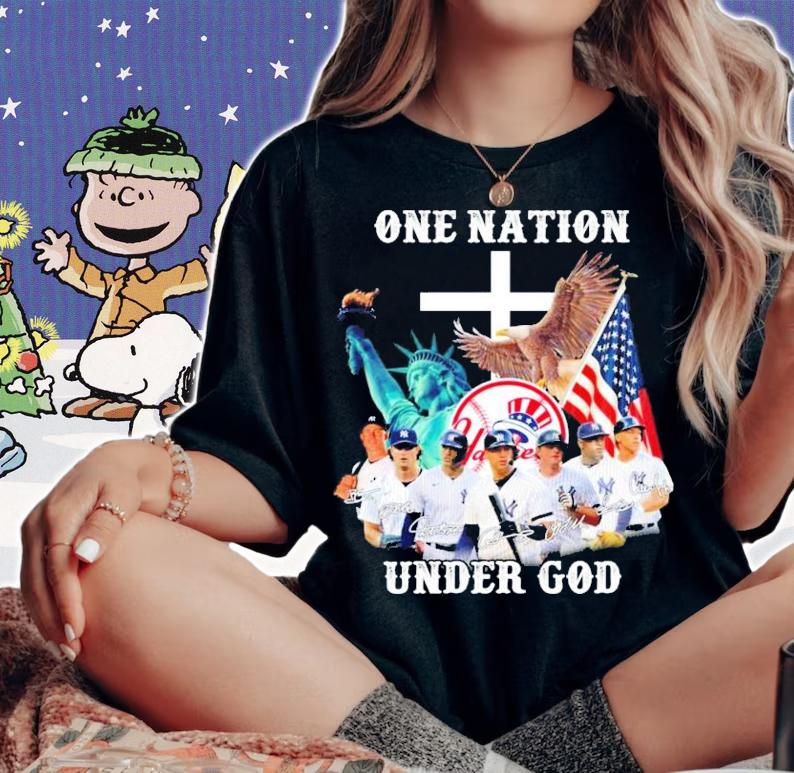 New York Yankees one nation under god t-shirt woman shirt