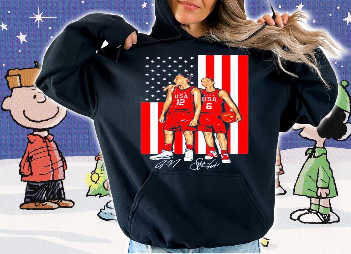 Sue Bird and Diana Taurasi Gold Medal signature shirt hoodie