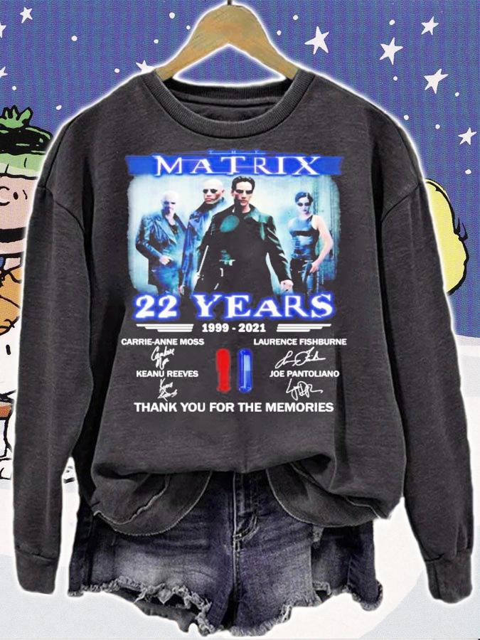 The Matrix 22 years 1999-2021 signatures shirt sweatshirt