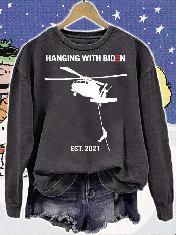 Hanging with Biden Taliban hanging black hawk shirt sweatshirt