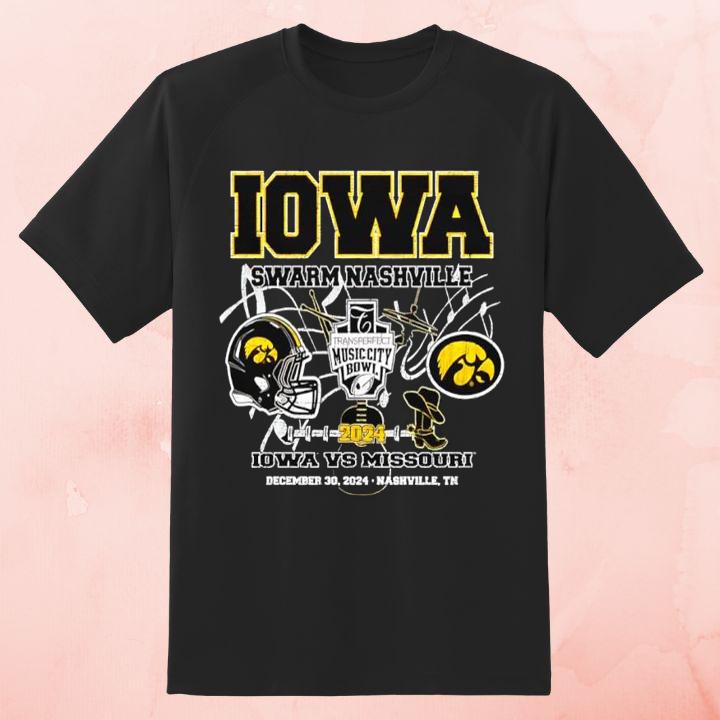 Official Iowa Swarm Transperfect Music City Bowl 2024 Nashville T-Shirt
