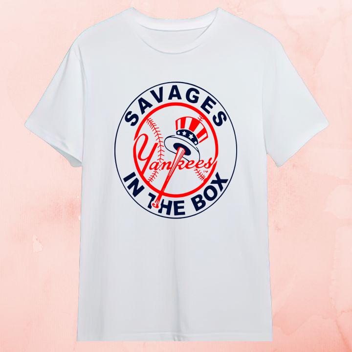Hot Savages In The Box New York Yankees Baseball T-Shirt