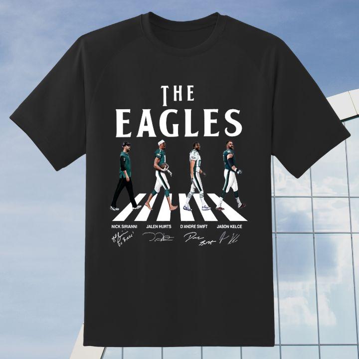 Premium The Philadelphia Eagles Abbey Road Autograph Nick Sirianni T-Shirt