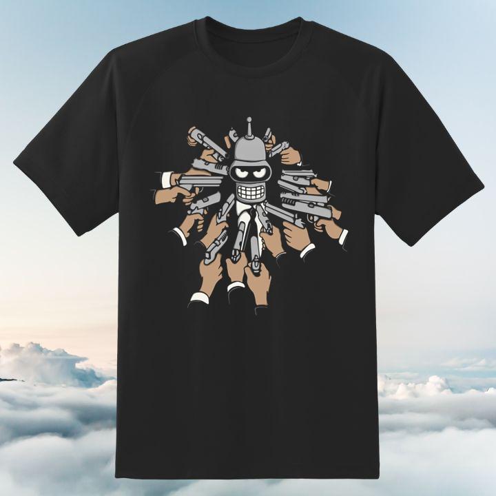 Funny John Wick Futurama Bender Wick T-Shirt