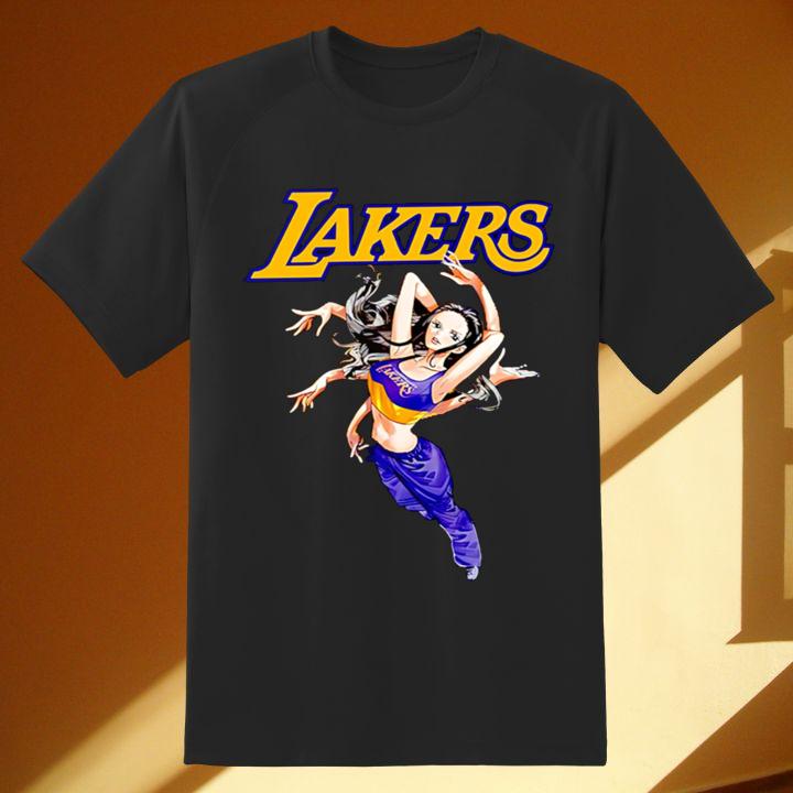 Nico Robin Los Angeles Lakers One Piece Funny Basketball T-Shirt