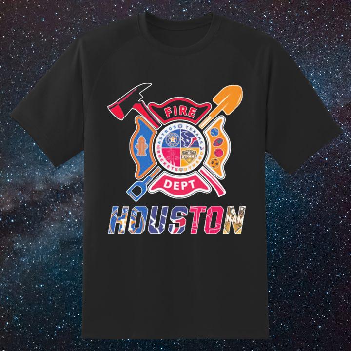 Fire Dept Houston Sports Firefighter T-Shirt