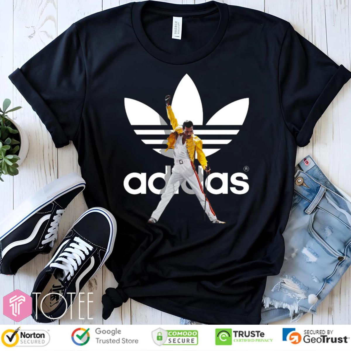 Freddie Mercury Parody Adidas Logo T-Shirt