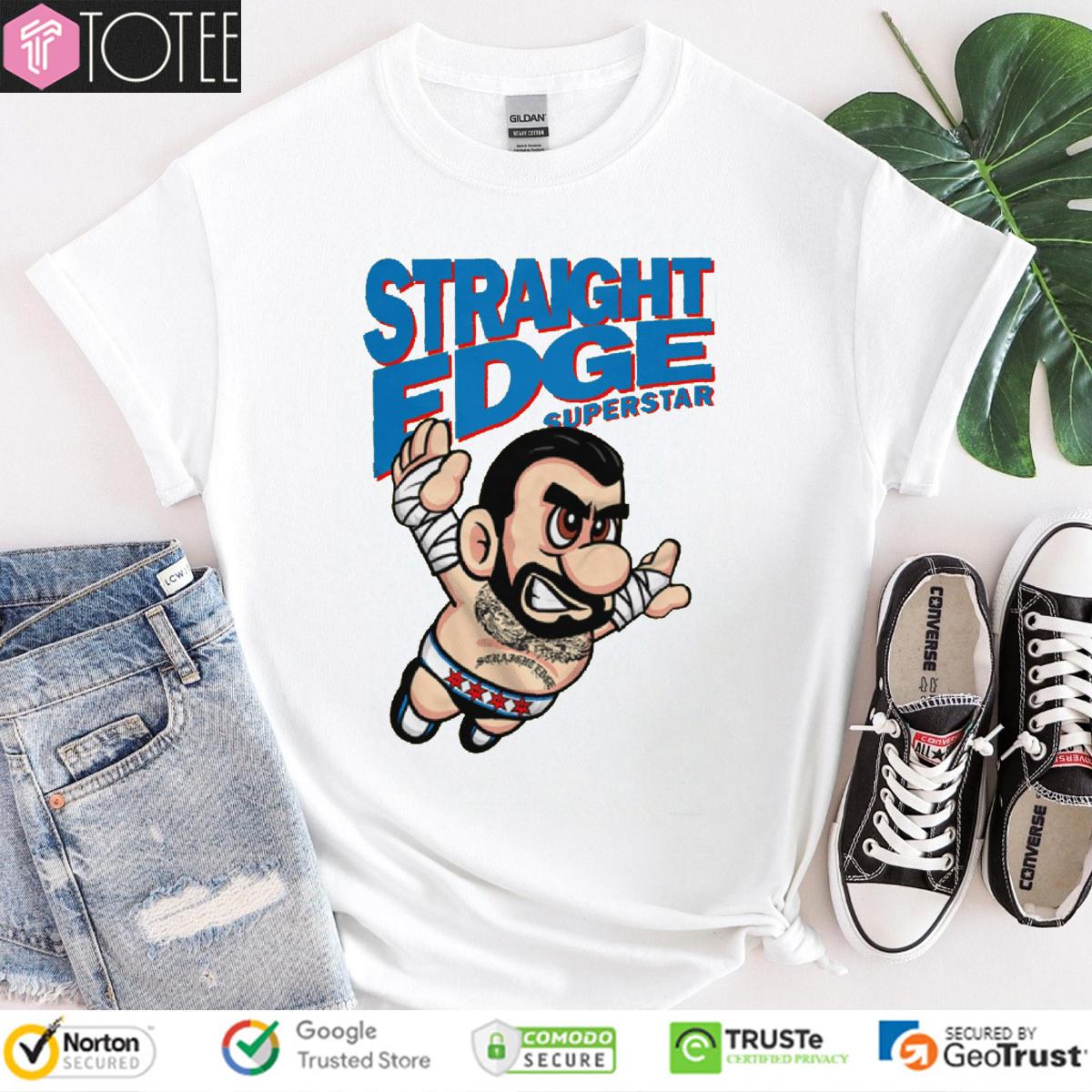 CM Punk Straight Edge Superstar Parody Super Mario Bros T-Shirt