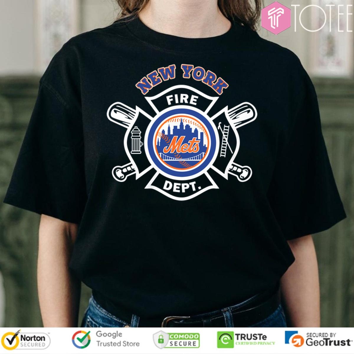 Fire Dept New York Mets Baseball T-shirt